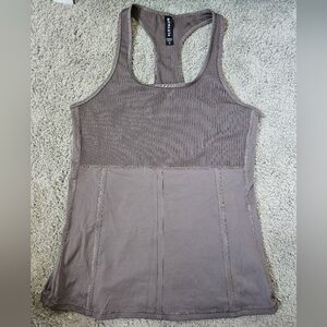 NWOT Athleta Coffee / Taupe Colored Vitality Rib Tank